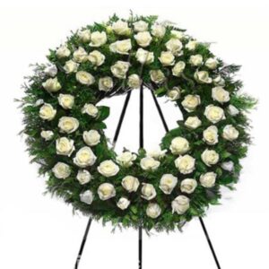 Pedestal Funeral Tapizada Blanca