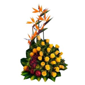 Ramo de Lujo Flores y Frutas