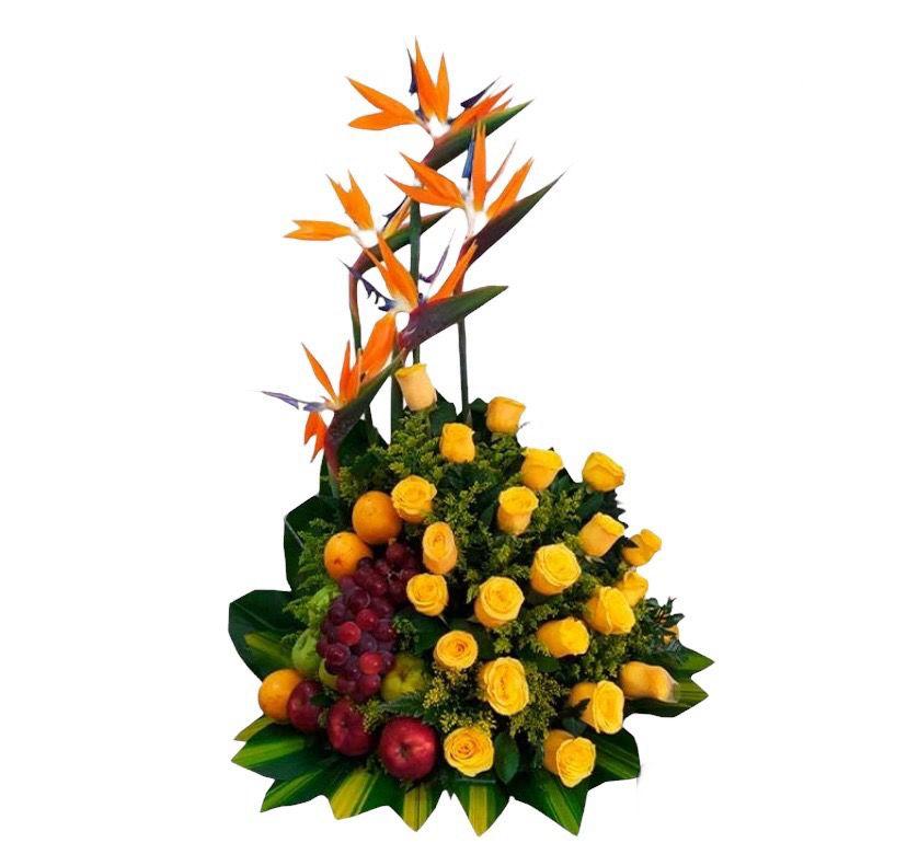 Ramo de Lujo Flores y Frutas