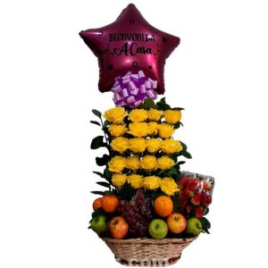 Ramo Flores y Frutas de Bienvenida