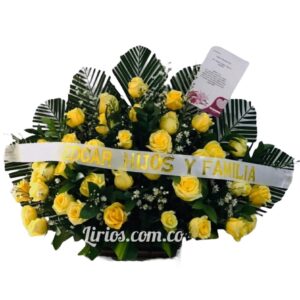 Abanico Fúnebre Amarillo