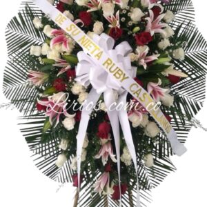 Corona Fúnebre Palma Lirios Cali