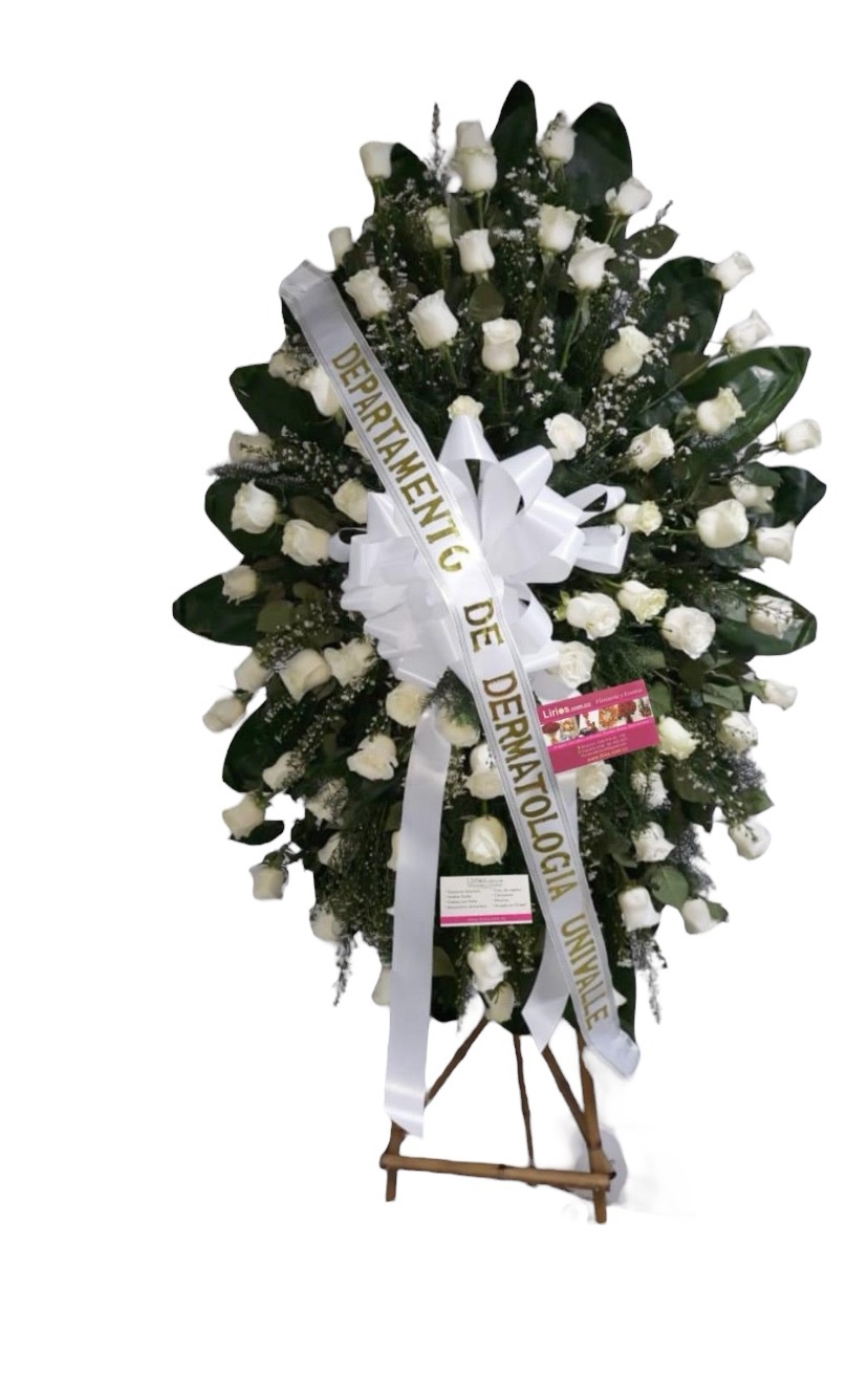 Corona Fúnebre Blanca en Cali