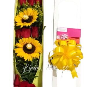 Girasoles y Rosas para regalar flores en cali