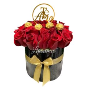 Cilindro Rosas y Chocolates en Cali