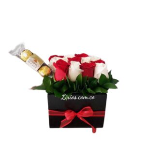 Caja de Rosas + chocolates a domicilio en cali