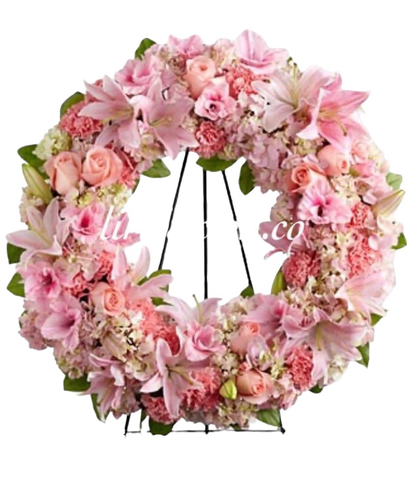 Corona Funeral Cali Tapizada Rosada