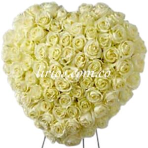 Corona Fúnebre Tapizada Corazón