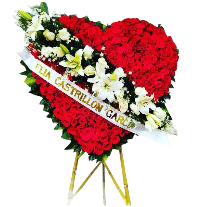 Corona Funeral Tapizada Corazón