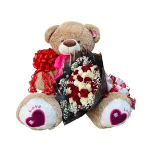 Ramo de Rosas Con Peluche